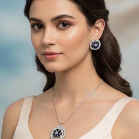 AD pendant set  4 color baby pink ,rose pink ,blue ,multi color