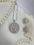 AD pendant set  4 color baby pink ,rose pink ,blue ,multi color