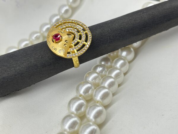 Ad gold-plated, adjustable finger ring